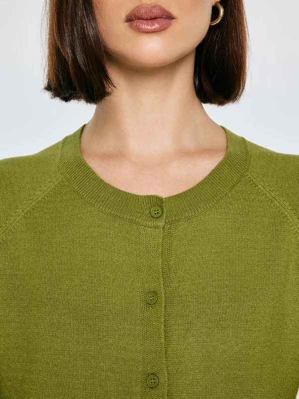 Kardigan damski z wiskozy zielony Suzana 301