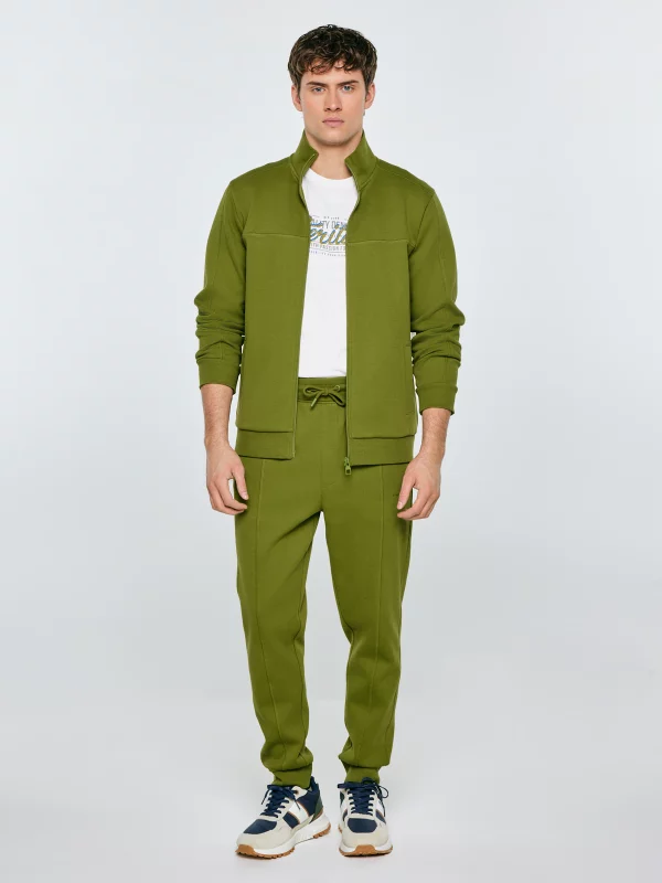 Bluza męska rozpinana ze stójką zielona Wlador 301