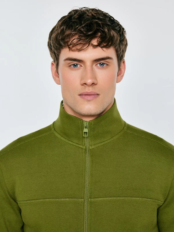 Bluza męska rozpinana ze stójką zielona Wlador 301