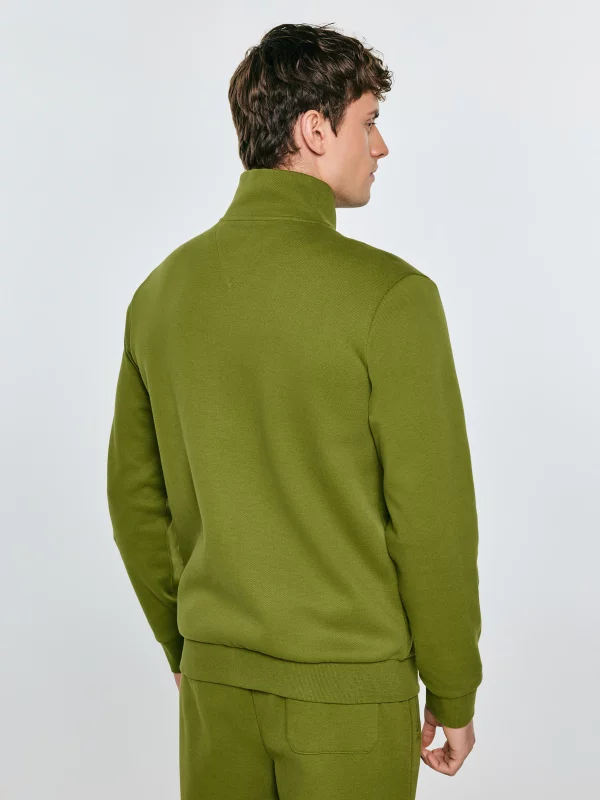 Bluza męska rozpinana ze stójką zielona Wlador 301