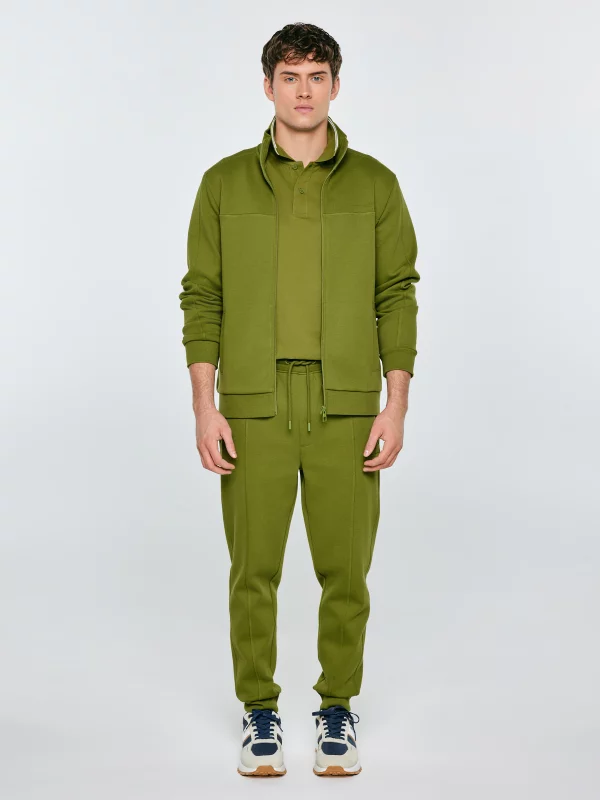 Bluza męska rozpinana ze stójką zielona Wlador 301