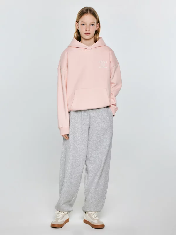 Bluza dziewczęca z kapturem różowa Alana 600