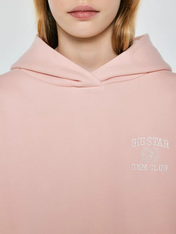 Bluza dziewczęca z kapturem różowa Alana 600