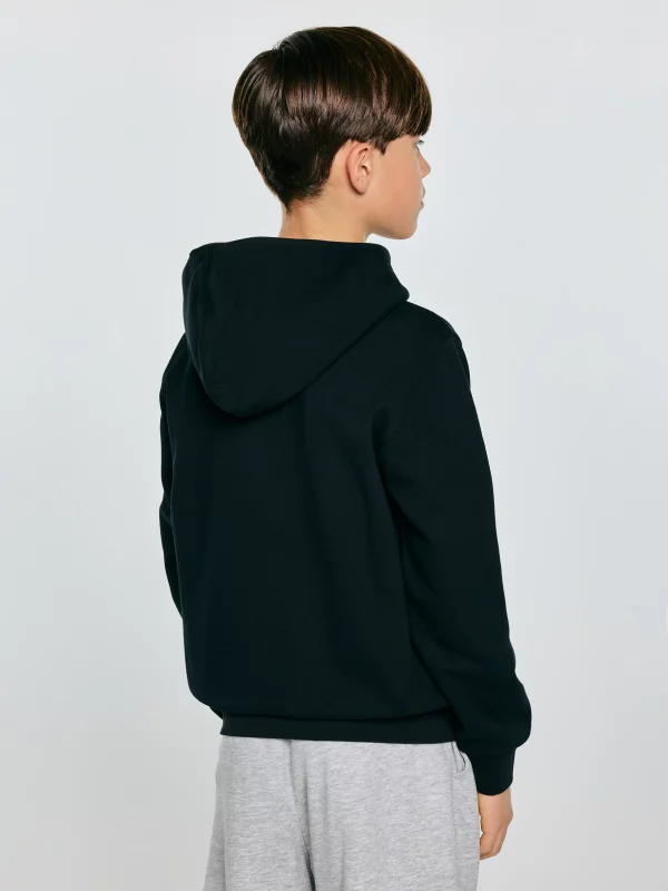 Bluza chłopięca rozpinana z kapturem czarna Aroner 906