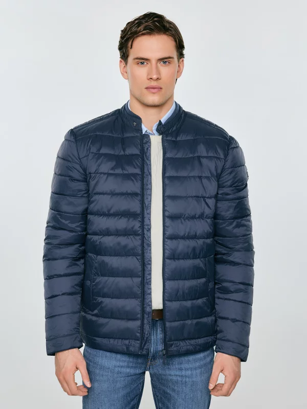 Kurtka męska pikowana granatowa Kamilos 403