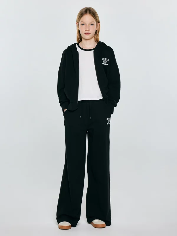 Spodnie dziewczęce dresowe czarne Nomap 906