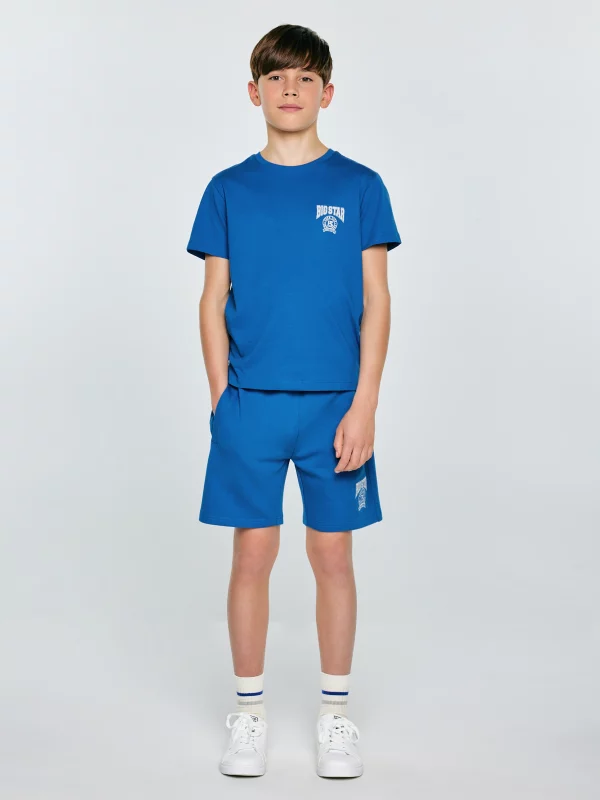 Koszulka chłopięca z nadrukiem niebieska Rafer 402