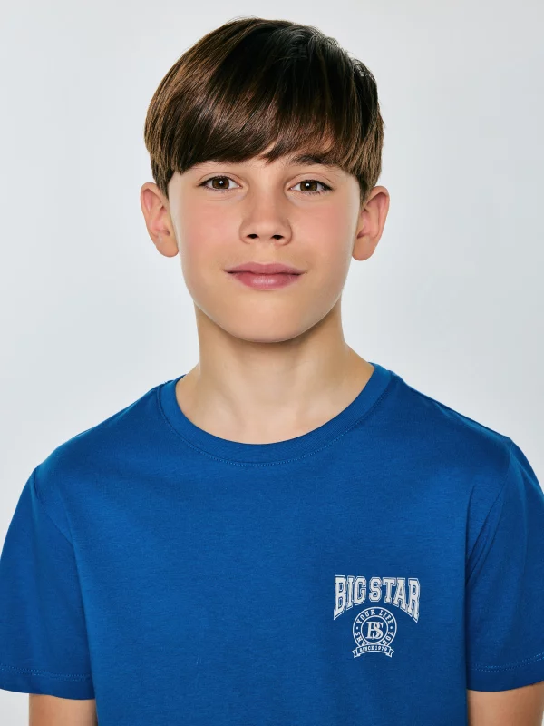 Koszulka chłopięca z nadrukiem niebieska Rafer 402