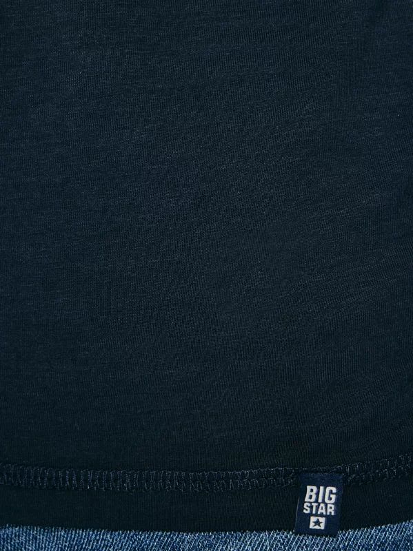 Koszulka męska slim z bawełny supima granatowa Supiclassic 403