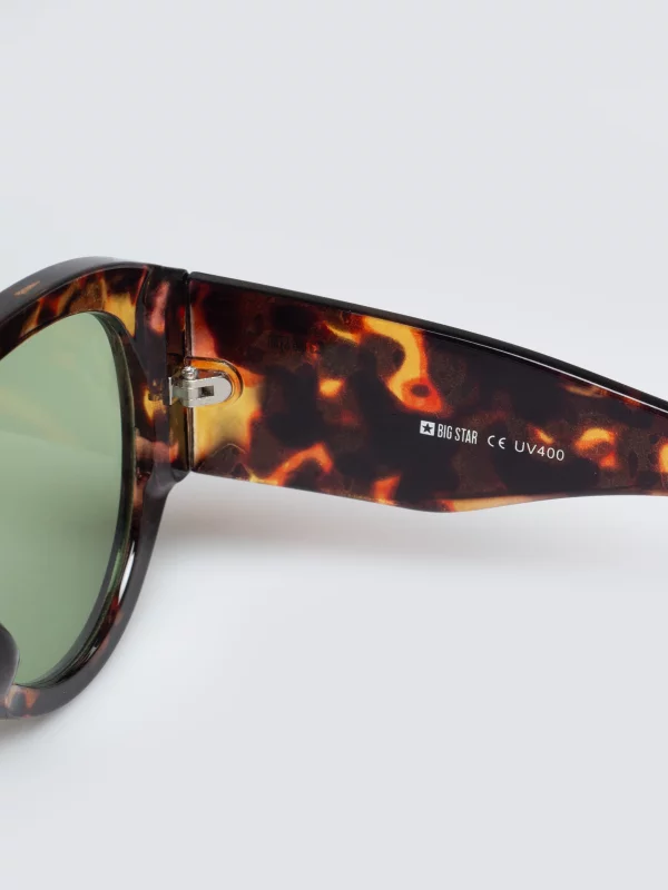 Okulary przeciwsłoneczne damskie z motywem zwierzęcym brązowe Soreli 803