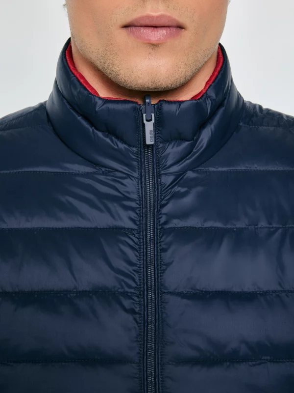 Kurtka męska pikowana dwustronna ze stójką granatowa Abelard 404