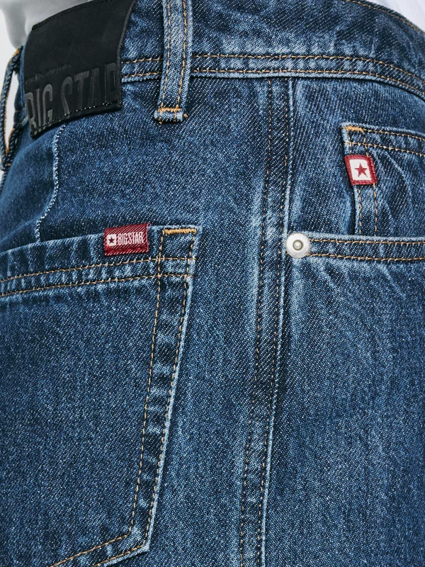 Jeansy damskie z szeroką nogawką granatowe Emily 532