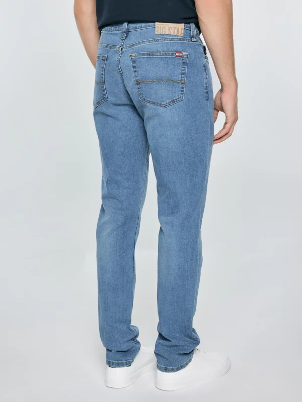 Jeansy męskie z przetarciami niebieskie Terry Carrot 133