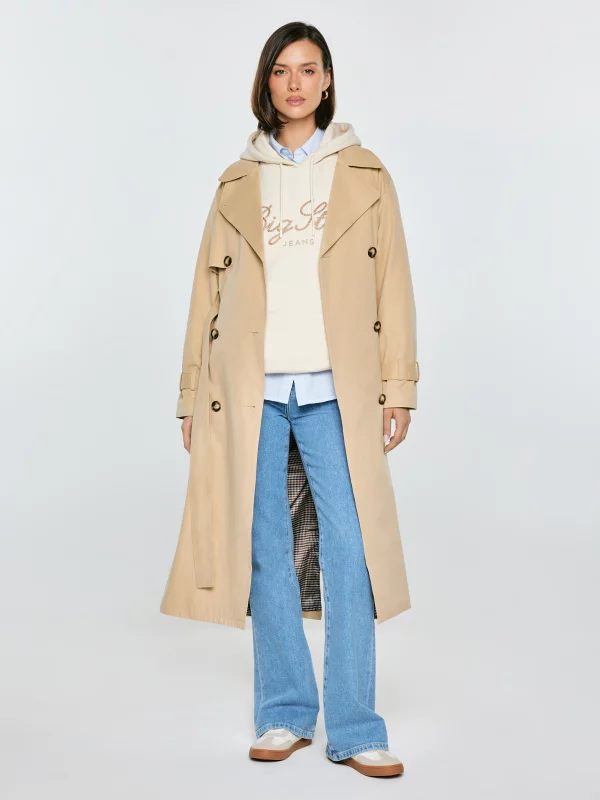 Bluza damska z kapturem kremowa Raisa 103