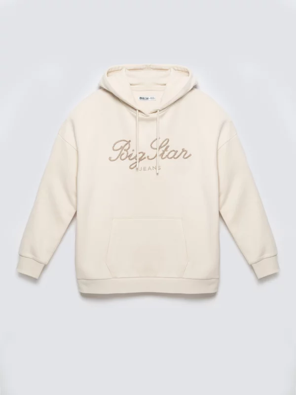 Bluza damska z kapturem kremowa Raisa 103