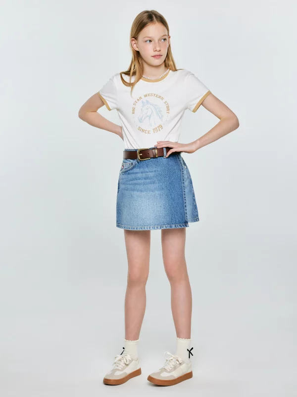 Koszulka dziewczęca z nadrukiem biała Bettarca 100