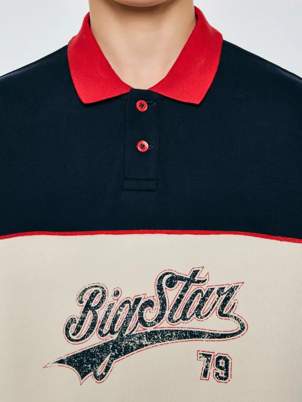 Bluza chłopięca polo granatowa Harmon 403