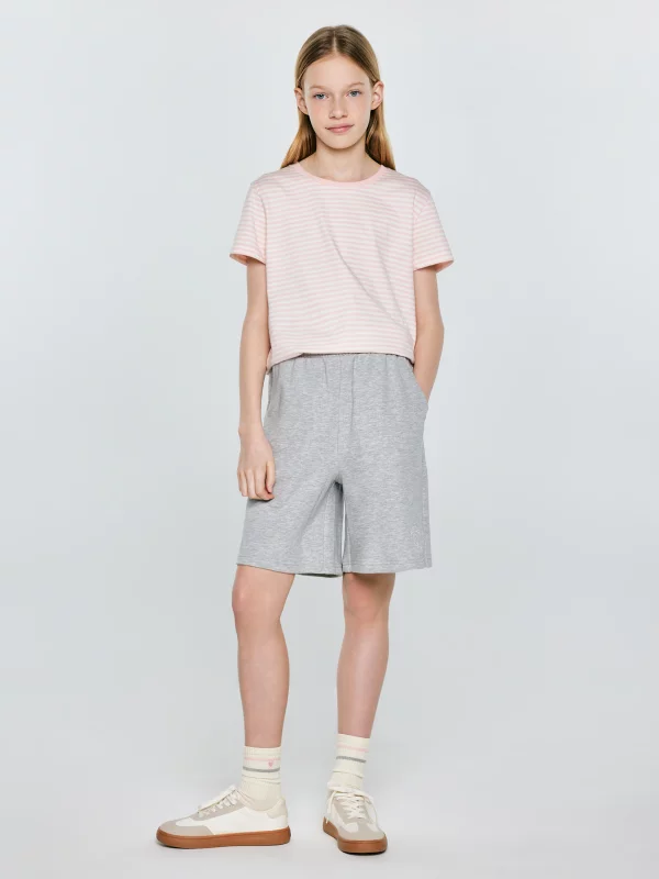 Szorty dziewczęce dresowe szare Anida 901