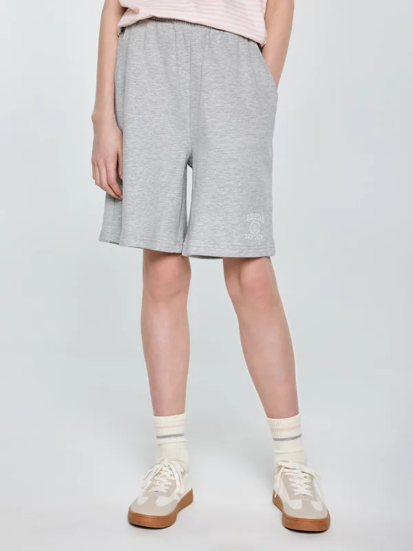 Szorty dziewczęce dresowe szare Anida 901