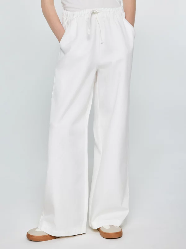 Spodnie dziewczęce wide białe Polena 100