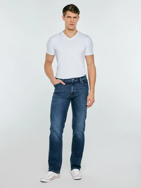 Jeansy męskie z prostą nogawką granatowe Colt 315