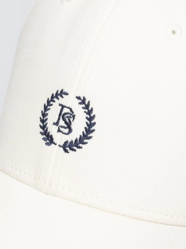 Czapka z daszkiem z haftem biała Centi 100