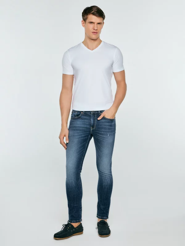 Jeansy męskie skinny niebieskie Owen 312