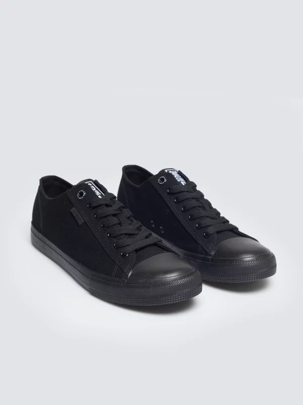 Trampki męskie niskie czarne RR174A072 906