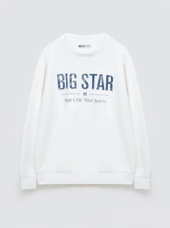 Bluza męska z logo BIG STAR biała Setor 100