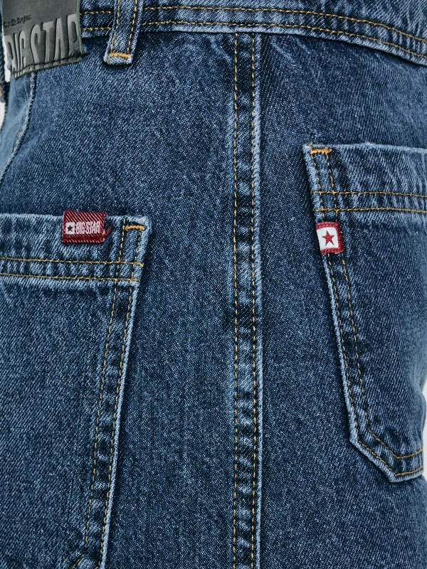 Jeansy damskie z szeroką nogawką niebieskie Celin 492