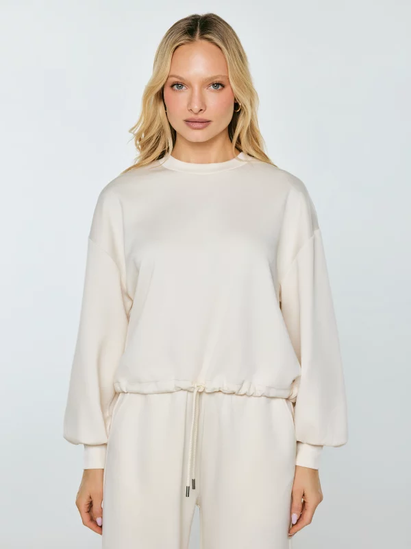 Bluza damska z wiskozy kremowa Lunara 102