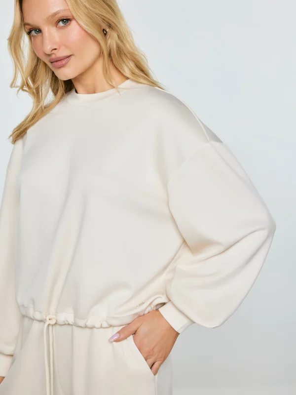 Bluza damska z wiskozy kremowa Lunara 102