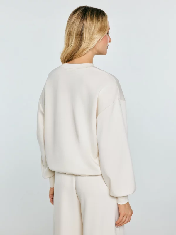 Bluza damska z wiskozy kremowa Lunara 102