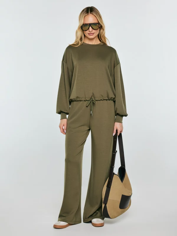 Bluza damska z wiskozy khaki Lunara 303