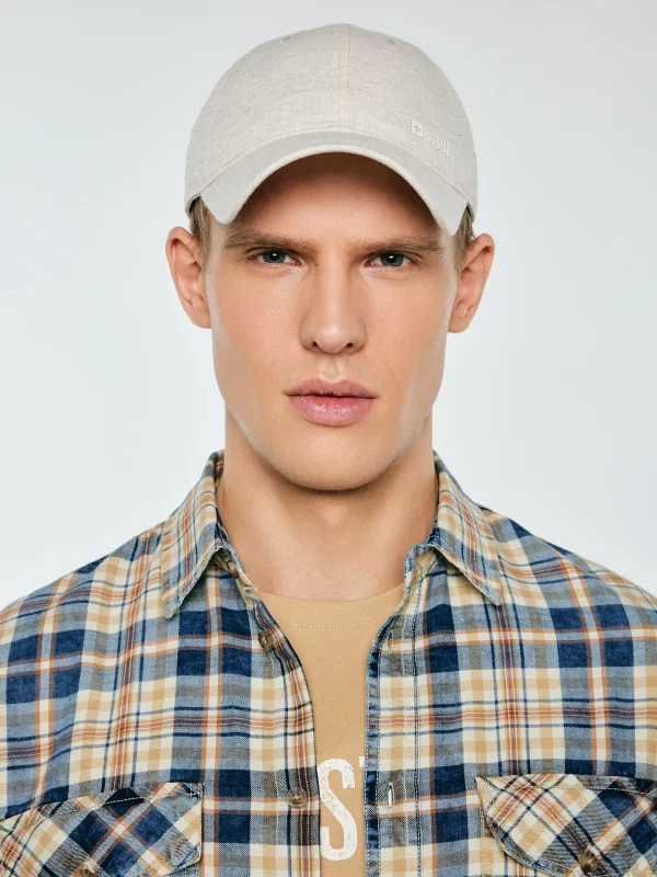 Czapka z daszkiem kremowa Luxis 102