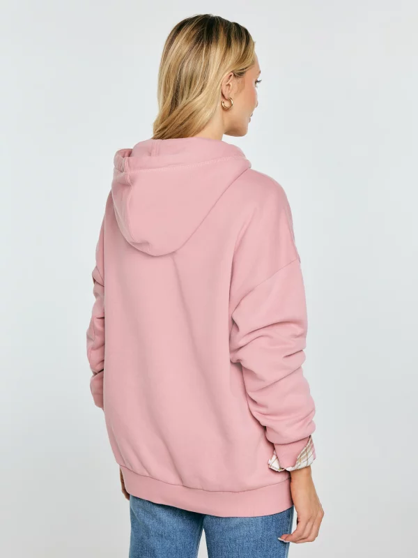 Bluza damska z kapturem różowa Raisa 601