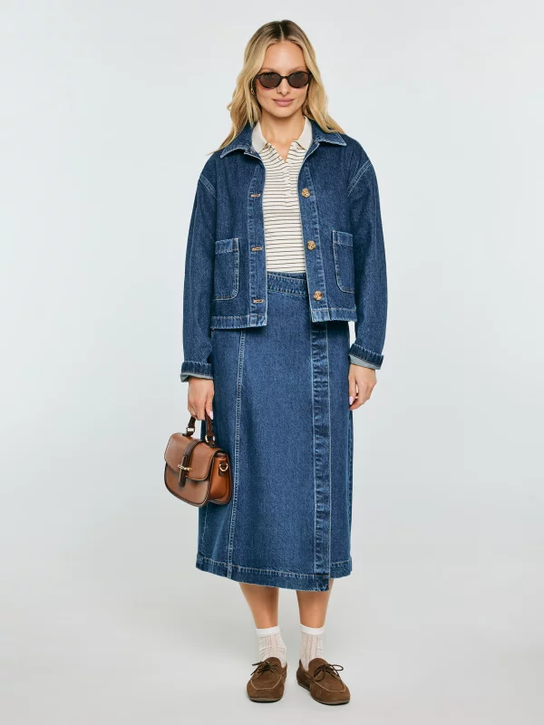 Kurtka damska jeansowa granatowa Aubrey 547