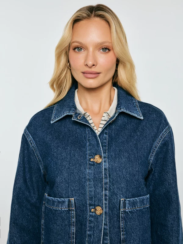 Kurtka damska jeansowa granatowa Aubrey 547