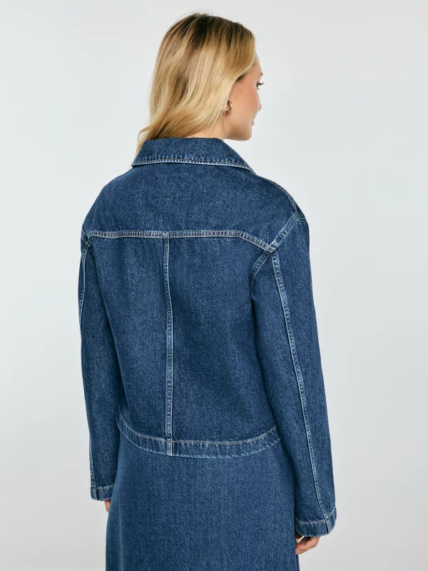 Kurtka damska jeansowa granatowa Aubrey 547