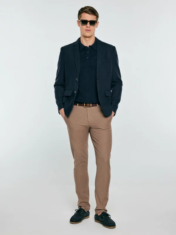 Marynarka męska lniana granatowa Sevan 403