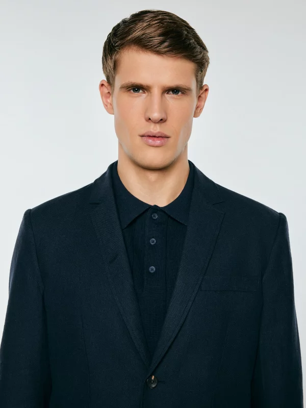 Marynarka męska lniana granatowa Sevan 403