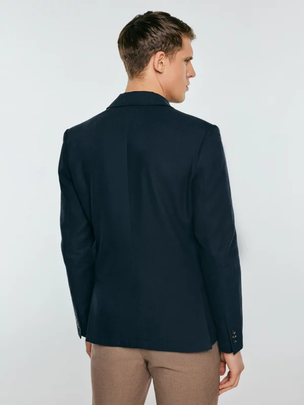 Marynarka męska lniana granatowa Sevan 403