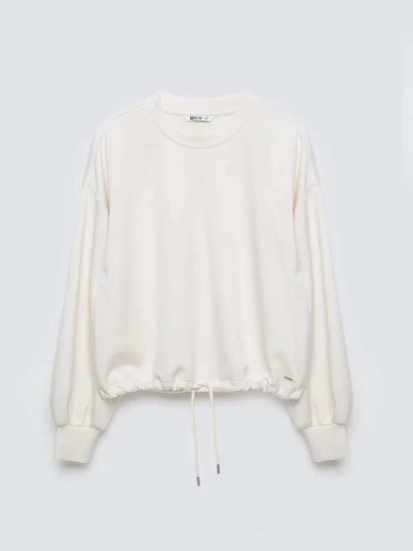 Bluza damska z wiskozy kremowa Lunara 102