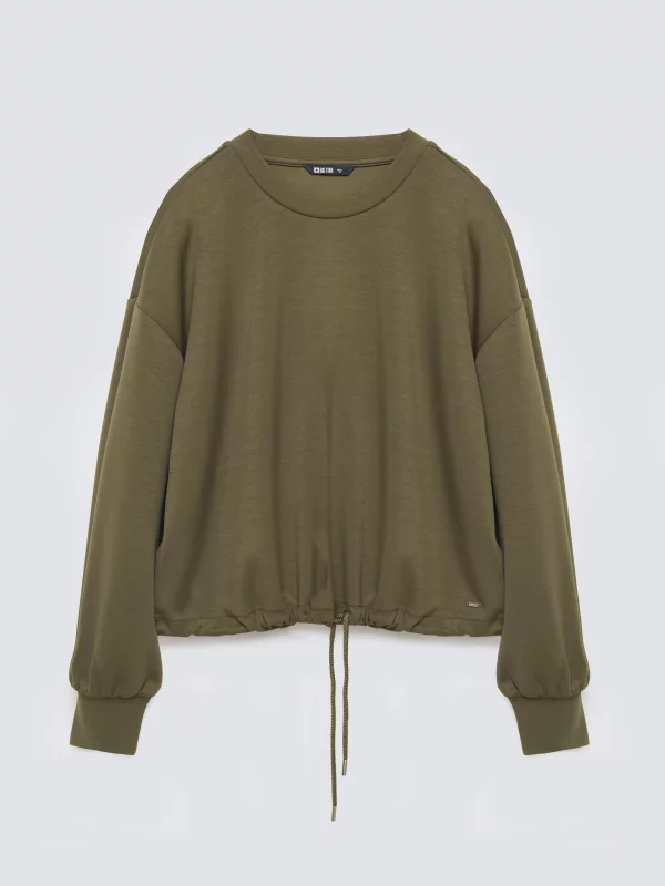 Bluza damska z wiskozy khaki Lunara 303