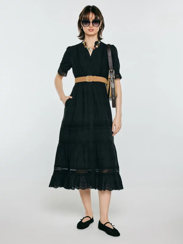 Baleriny damskie ze skóry naturalnej zamszowej czarne TT274451 906