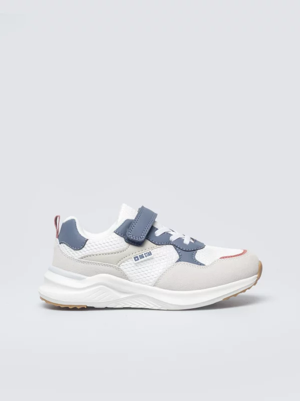 Sneakersy dziecięce z granatowymi wstawkami białe TT374029 101