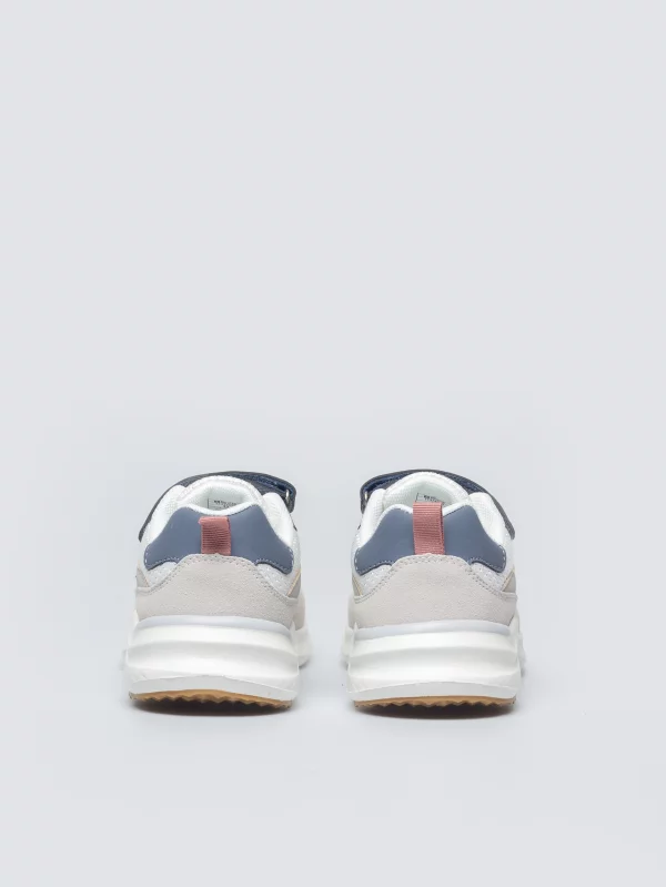 Sneakersy dziecięce z granatowymi wstawkami białe TT374029 101