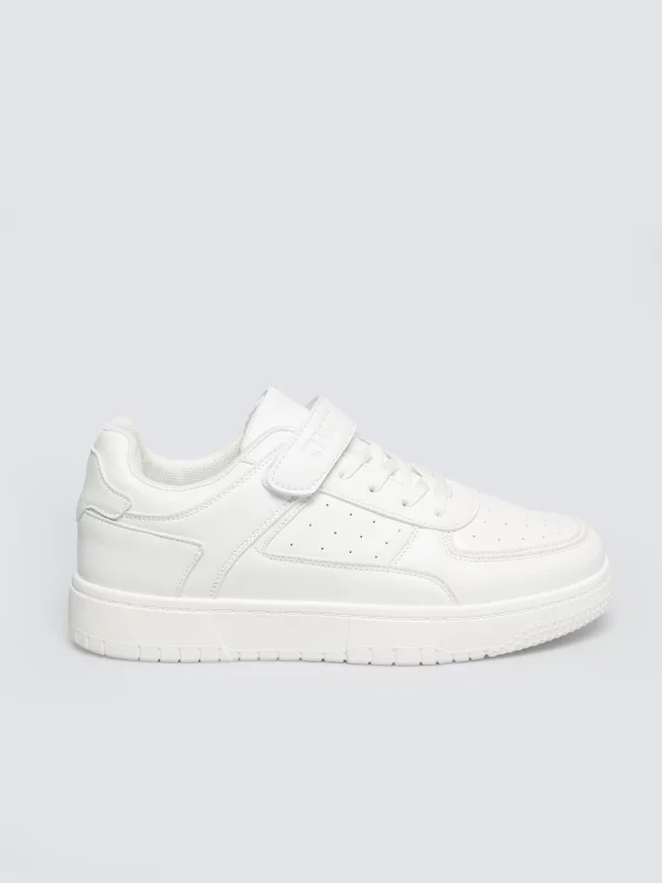 Sneakersy dziewczęce ze skóry ekologicznej białe TT374149 101