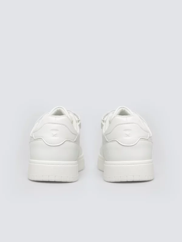 Sneakersy dziewczęce ze skóry ekologicznej białe TT374149 101