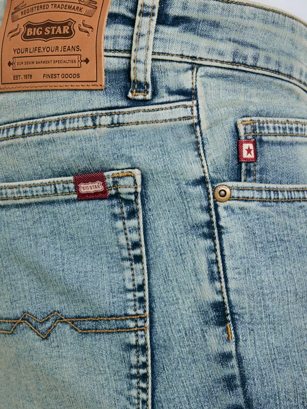 Jeansy męskie dopasowane niebieskie Terry High Waist 185